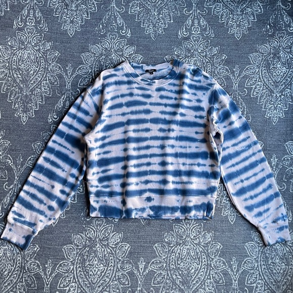 Rails Ramona Striped Indigo Tie Dye Sweatshirt Size Small - Picture 2 of 7